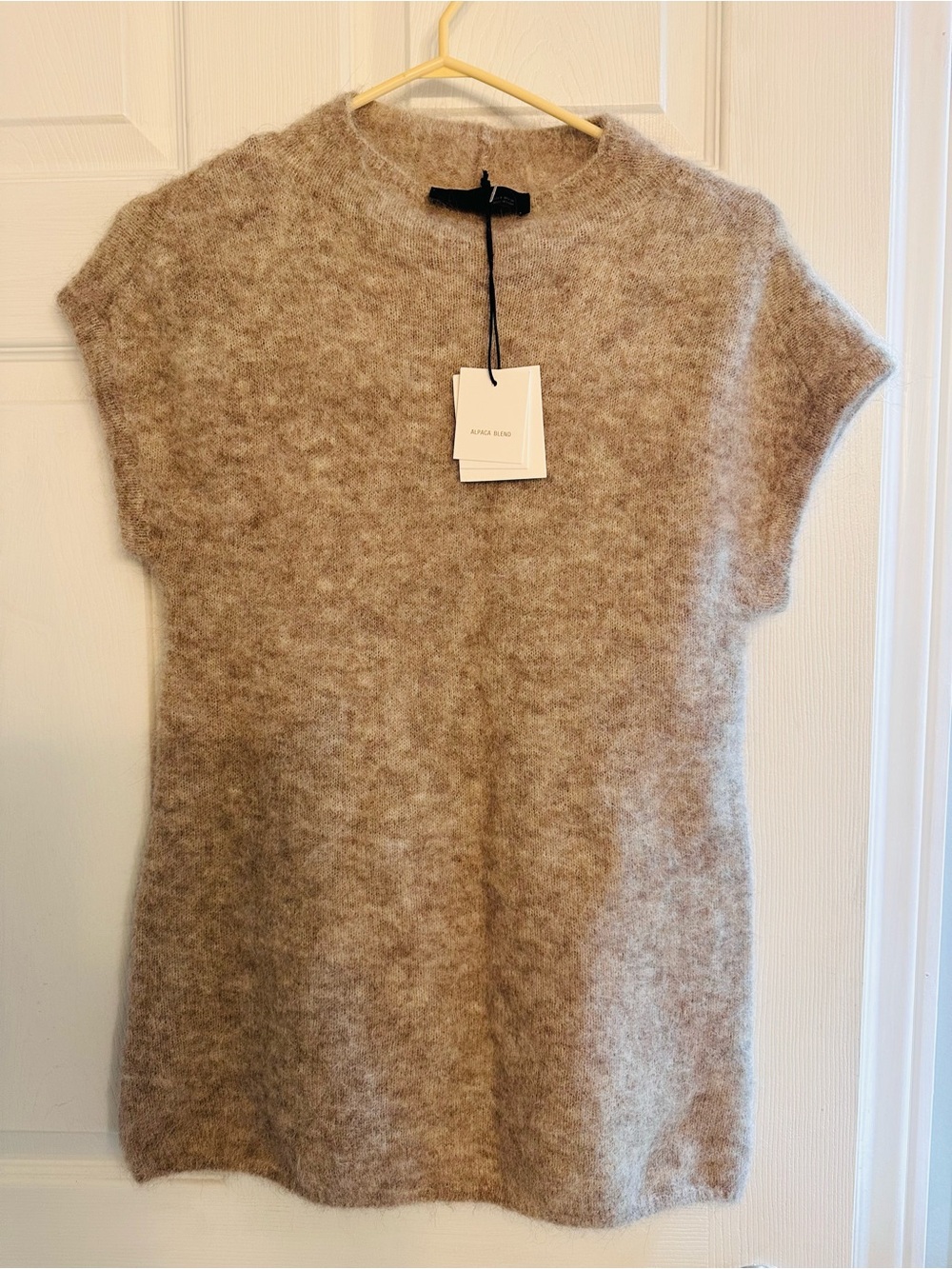 Nwt Zara Alpaca Blend Sleeveless Knit Top – Taupe/Beige ptp 16